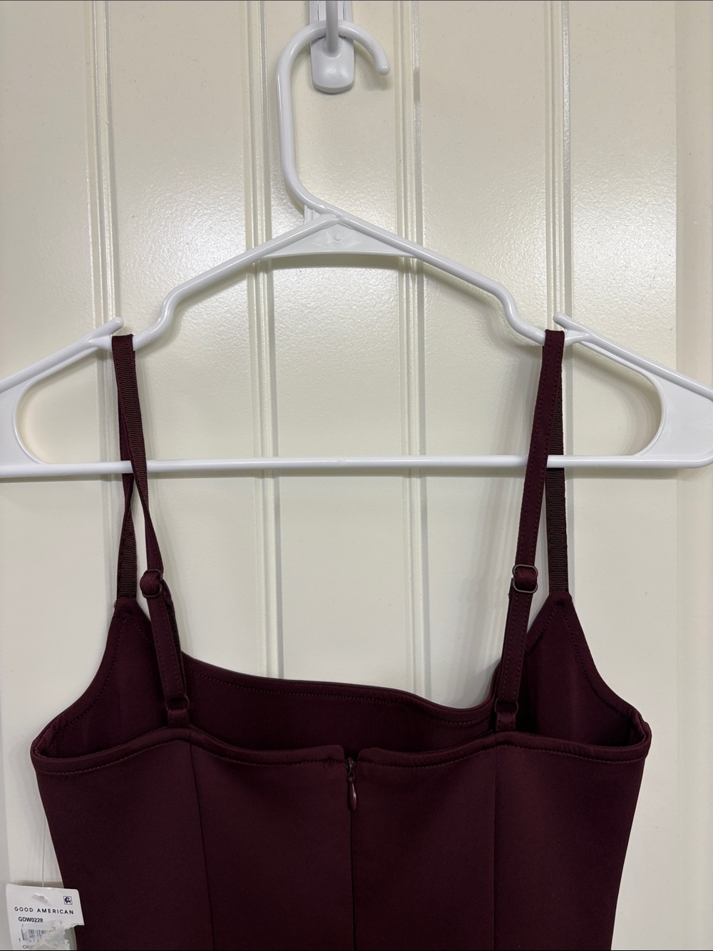 NWT Good American Slim Mini Dress in Burgundy - Picture 11 of 11